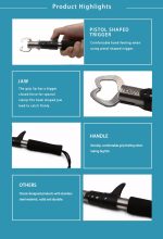 Noeby 22cm Fishing Gripper Portable Stainless Steel Fish Lip Controller Handle Grab Fishing Tackle Plier Holder for Fishing Tool - Image 9