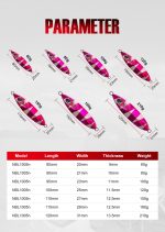 Πλάνος Ψαρέματος NOEBY 100gr/120gr/150gr/180gr Artistic Metal Slow Jigging Lure - Image 11