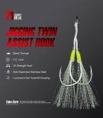 Πλάνος Ψαρέματος NOEBY 60gr / 80gr Artistic Metal Slow Jigging Lure + NOEBY Jigging Twin Assist Hook 2/0 - Image 2