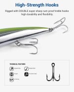 Τεχνητό Δόλωμα NOEBY Heavy Minnow ELECTROPLATING 110mm 36gr - Image 3