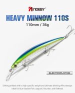 Τεχνητό Δόλωμα NOEBY Heavy Minnow ELECTROPLATING 110mm 36gr