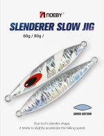 Πλάνος Ψαρέματος NOEBY SLENDERER Slow Jig 60gr 80gr