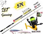 Σετ Ψαρέματος Spinning Καλάμι Robinson Power Flex και Μηχανισμό Sensei Legend