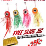 Combo Τεχνητών Tai Rubber NOEBY Free Slide Jig  και Θήκη Μεταφοράς Sea Life Fishing