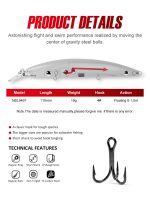 Τεχνητό Δόλωμα NOEBY Floating Minnow 110F 19gr / 11cm - Image 4