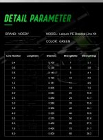 Νήμα Ψαρέματος 300m NOEBY G-SOUL x4 Light Green - Image 9