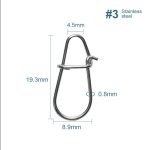 Παραμάνες Ψαρέματος NOEBY Stainless Steel CrankBait Snaps L / M / S - Image 5