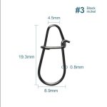 Παραμάνες Ψαρέματος NOEBY Stainless Steel CrankBait Snaps L / M / S - Image 6