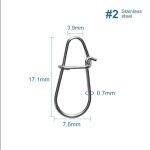 Παραμάνες Ψαρέματος NOEBY Stainless Steel CrankBait Snaps L / M / S - Image 8