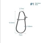 Παραμάνες Ψαρέματος NOEBY Stainless Steel CrankBait Snaps L / M / S - Image 9