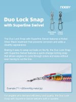 Στριφταροπαραμάνες ασφαλείας  NOEBY Duo Lock Snap Steinless Steel / S - M - L - XL - Image 5