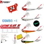 Πλάνοι Ψαρέματος NOEBY Casting Blade Jig Combo x4 και Θήκη τεχνητών M Sea Life Fishing