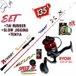 Σετ Ψαρέματος Slow Jigging Tenya Tai Rubber Καλάμι NOEBY LEISURE K5-R 1.83m c.w:30-300gr 95%carbon και Μηχανισμός RYOBI SMAP RG 6000