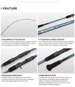 Σετ Ψαρέματος Slow Pitch Jigging Καλάμι NOEBY Leisure K7 1.96m C.W:30-260gr / 100 -350gr Max Drag 20kg και Μηχανισμός NOEBY Leisure X5 Max Drag 15kg - Image 3