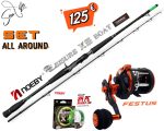 Σετ Ψαρέματος All Around Boat Καλάμι NOEBY Leisure X5 Boat  1.83m / 2.13m C.W:80-300gr Max Drag 18kg και Μηχανισμός Oceanic Festus