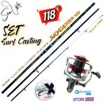 Σετ Ψαρέματος Surf Casting Oceanic Καλάμι Sky Caster και Μηχανισμός ATOM 10000