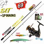 Σετ Ψαρέματος Spinning Καλάμι Robinson Power Flex και Μηχανισμός Oceanic Dalibor 3000 / 4000 Max Drag 10kg