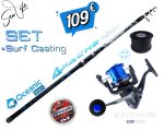 Σετ Ψαρέματος Surf Casting Καλάμι Oceanic Team APACHE 4.00m / 4.20m C.W: Max 150gr Και Μηχανισμός Oceanic EREVOS 9000 SW Max Drag 15kg
