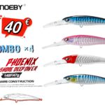 Ψαράκια Συρτής NOEBY Phoenix Off Shore Deep Diver 140mm 47gr Combo x4
