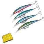 Combo x4 Τεχνητών Δολωμάτων NOEBY JERK MINNOW 110mm 19gr και Θήκη Τεχνητών (L) Sea Life Fishing - Image 2