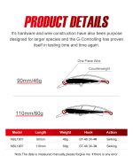 Τεχνητό Δόλωμα NOEBY G Control Minnow 90mm 46gr - Image 4