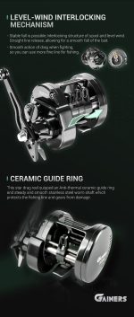 ΠΡΟΣΦΟΡΑ Σετ Ψαρέματος Slow Jigging Ζόκα Καλάμι NOEBY VOYAGER TORAYCA CARBON 1.96m C.W 30-260gr / 100 - 350gr Fuji Guides και Μηχανισμός NOEBY GAINERS Max Drag 12kg - Image 16