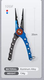 Πένσα - Μυτοτσίμπιδο Πολυεργαλείο Ψαρέματος NOEBY Aluminium Alloy - Image 11