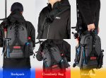 NOEBY Τσάντα ψαρέματος πλάτης αδιάβροχη 40 x 30 x 16cm Waterproof Graphite Backpack Bag - Image 4