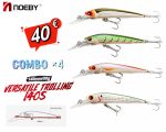 Ψαράκια Συρτής NOEBY Versatile Trolling Minnow 14 cm / 50gr Combo x4