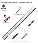 Καλάμι Ψαρέματος Surf Casting NOEBY SURF MASTER Tubular Tip 4.25m C.W:100-250gr Torayca Carbon Fuji Guides - Image 5