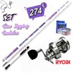 Σετ Ψαρέματος Slow Jigging Inchiku Καλάμι Oceanic White Horse 2.00m C.W: 75-200gr και Μηχανισμός RYOBI Kaiv Smart SM 150 Max Drag 10kg
