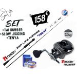 Σετ Ψαρέματος Slow Picth Jigging Tai Rubber Καλάμι Sea Life Fishing , NOEBY THUNDER 1.83m C.W 30 300gr Fuji Guides TORAY Japan Carbon και Μηχανισμός NOEBY Leisure THUNDER Max Drag 15kg